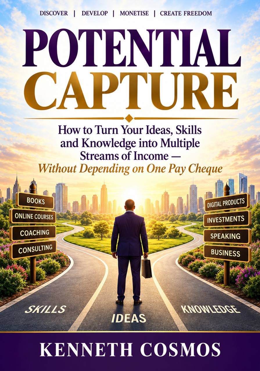 Potential Capture Book Main Display Cover Potential Capture: How to Turn Your Ideas, Skills, and Knowledge into Multiple Streams of Income - Without depending on one Pay Cheque. - Image 1